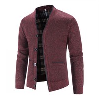 Nowe swetry płaszcze męskie zimowe grubsze sweter dziergany swetry Slim Fit męskie dzianiny ciepłe swetry, kurtki męskie dzianinowa odzież 3